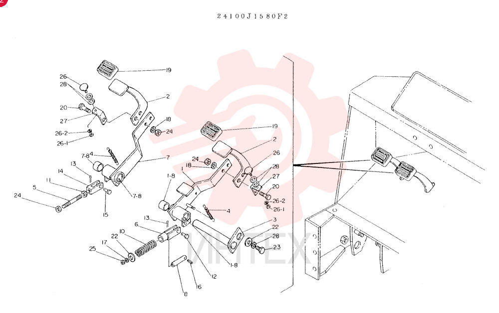 CONTROL GROUP, BRAKE, CONSISTS OF REF 1 TO 28