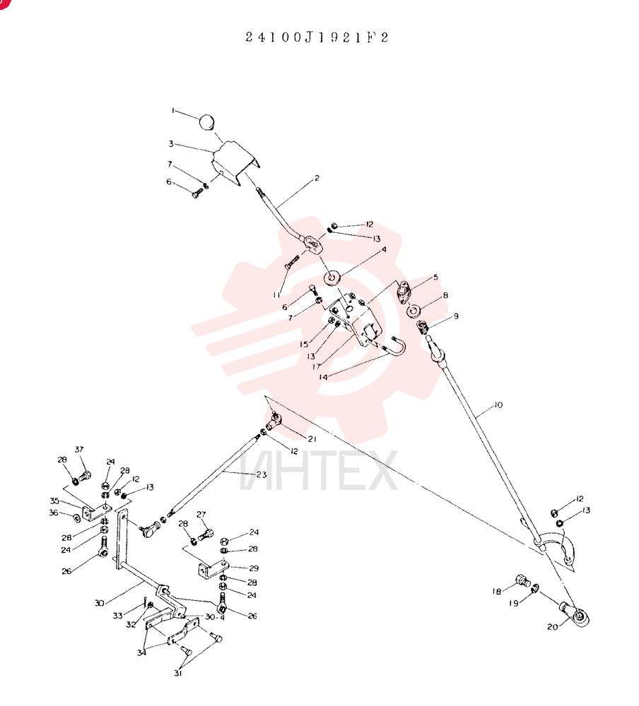CONTROL GROUP SHIFT, CONSISTS OF REF 1 TO 37