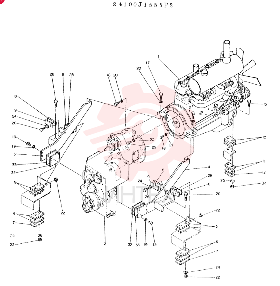 ENGINE-MISSION GROUP CONSISTS OF REF 1 TO 34