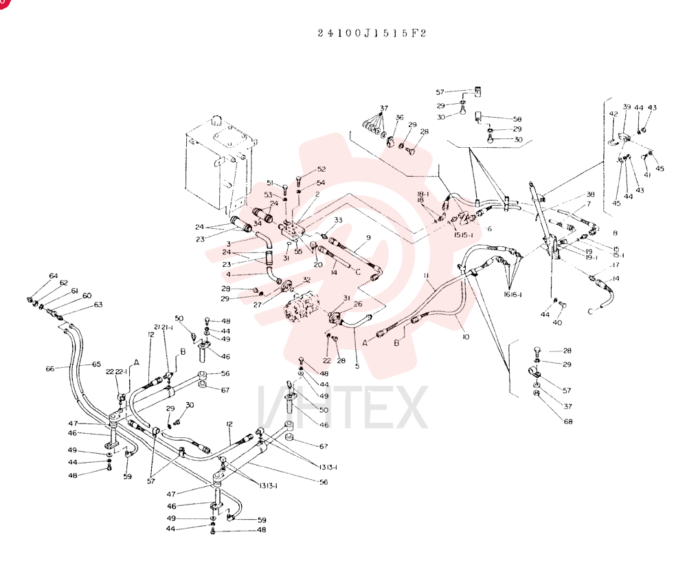HYDR LINES. STEER CONSISTS OF ITEM 2 TO 67