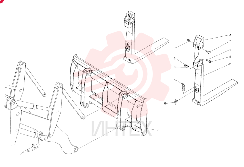 LUMBER-FORK GROUP, CONSISTS OF REF 1 TO 9