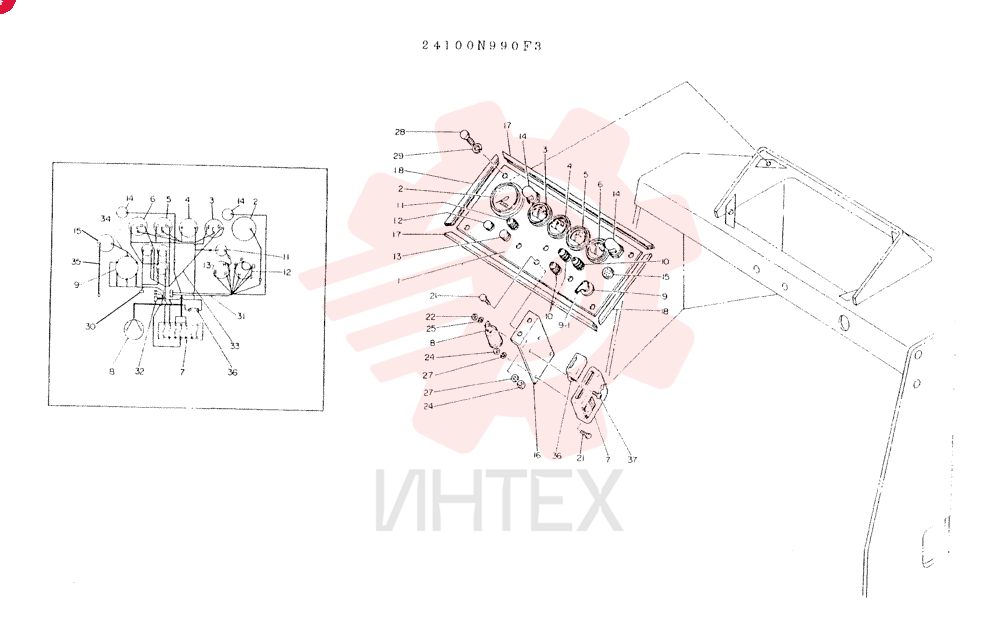 PANEL GROUP, INST, CONSISTS OF REF 1 TO 37