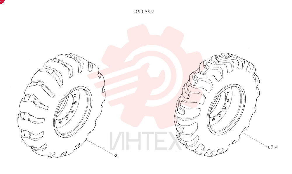 TIRE, CONSISTS OF REF 1 TO 4