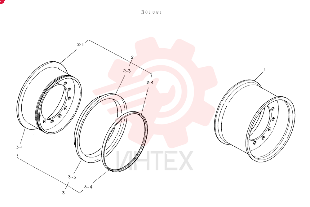 WHEEL, CONSISTS OF REF 1 TO 3