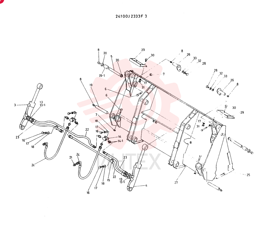 BUCKET ASSY INCL.  1TEM  3 TO 33