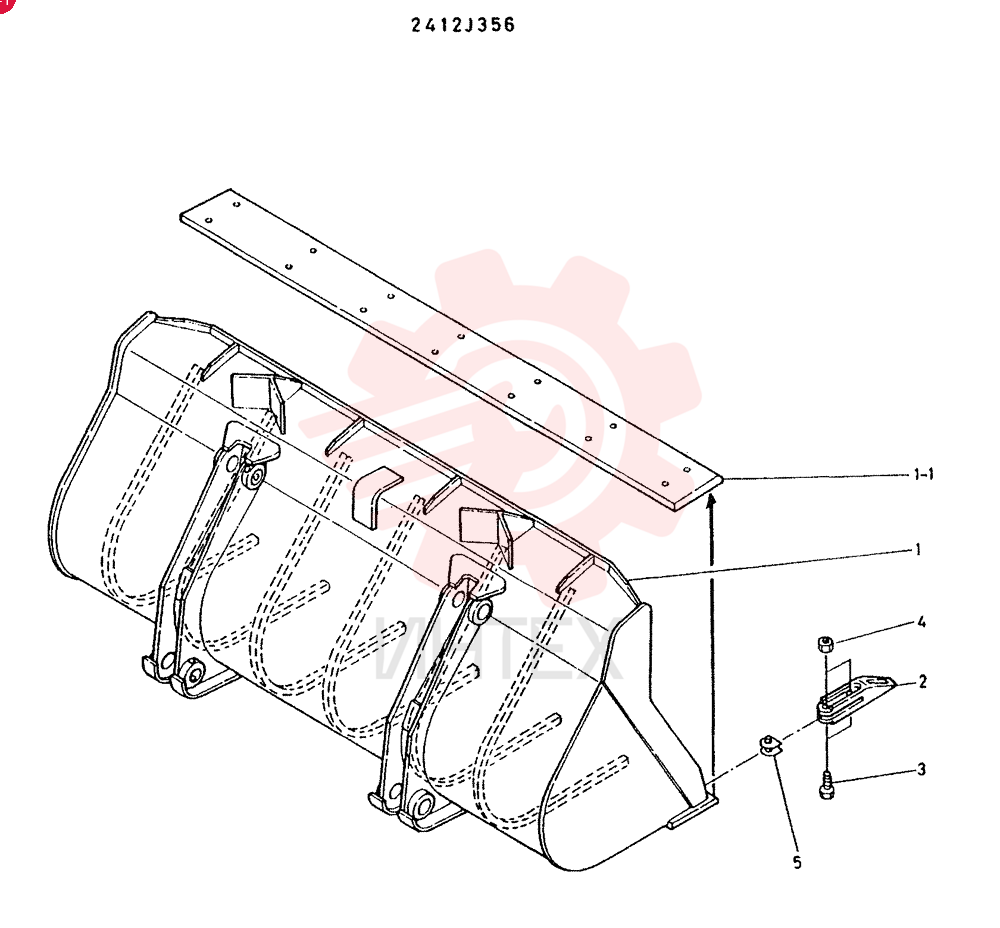 BUCKET, SEM1-ROCK(1.2M3) CONSISTS OF REF 1 TO 5