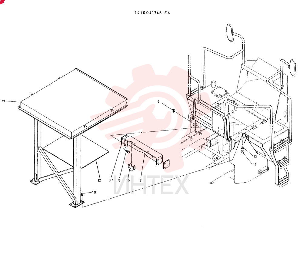 CANOPY GROUP, ROPS    CONSISTS OF ITEM 2 TO 17