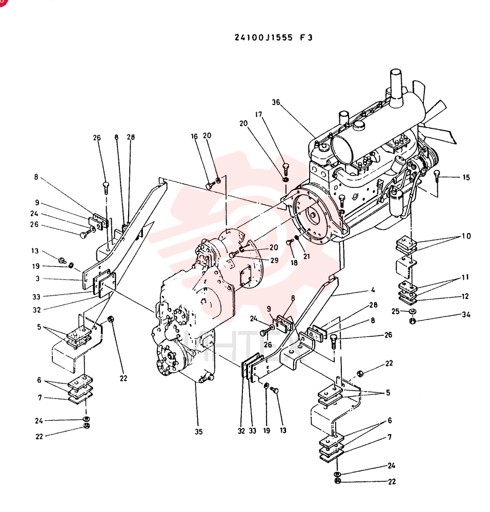 ENGINE-MISSION GROUP CONSISTS OF REF 3 TO 36