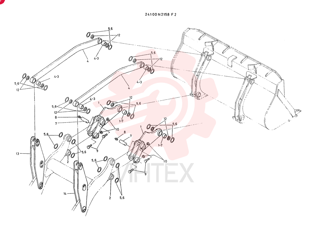 EXENSION-BOOM GROUP INCL.REF1 TO 14