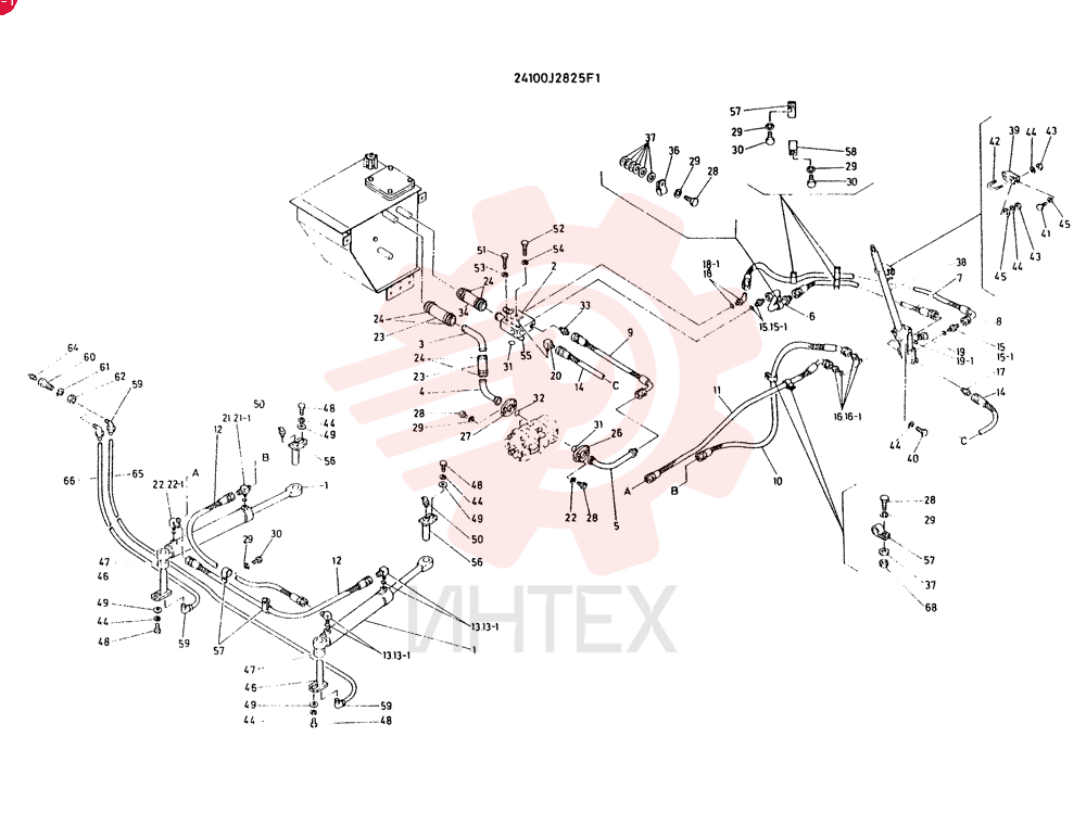 HYDR LINES, 1 TO 68 STEERING