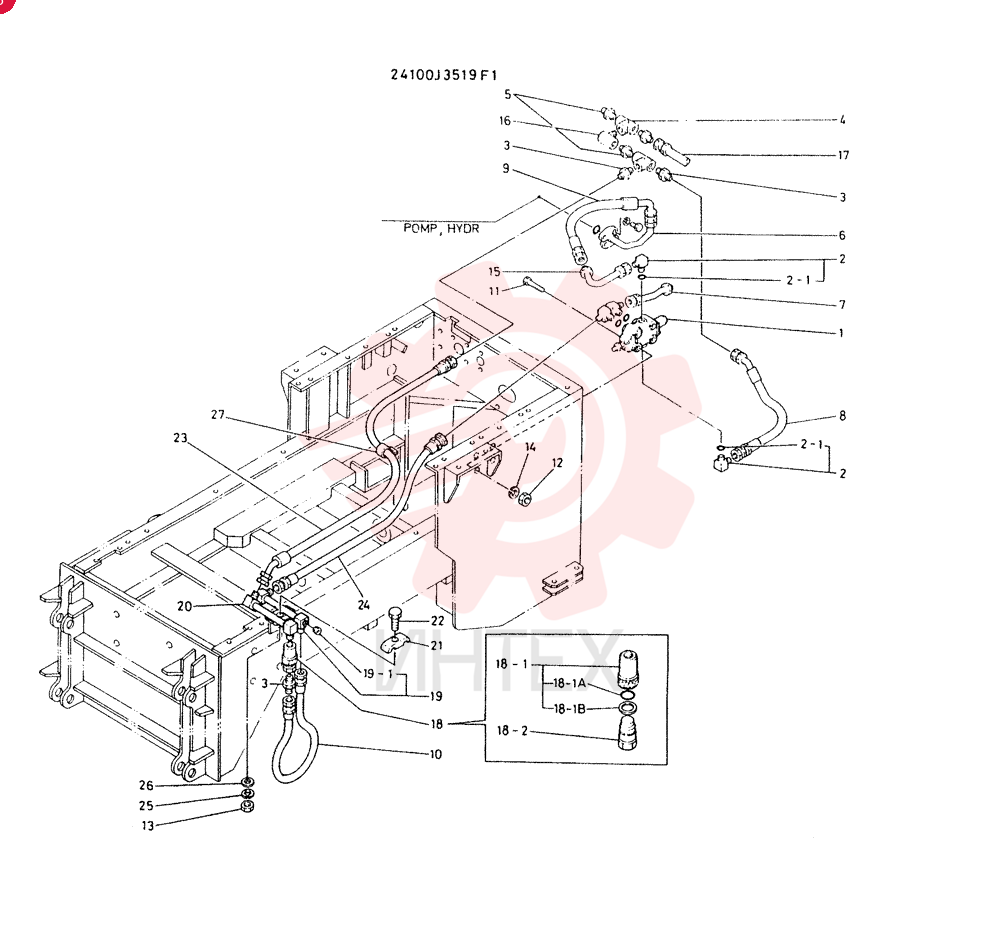 HYDR LINES CONSISTS OF REF 1 TO 27