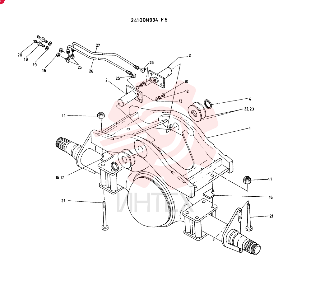 SUPPORT GROUP/ AXLE OF CONSISTS  ITEM 1 TO 27