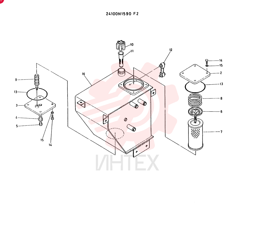 TANK ASSY,HYDRAULICS REF  2 TO 16