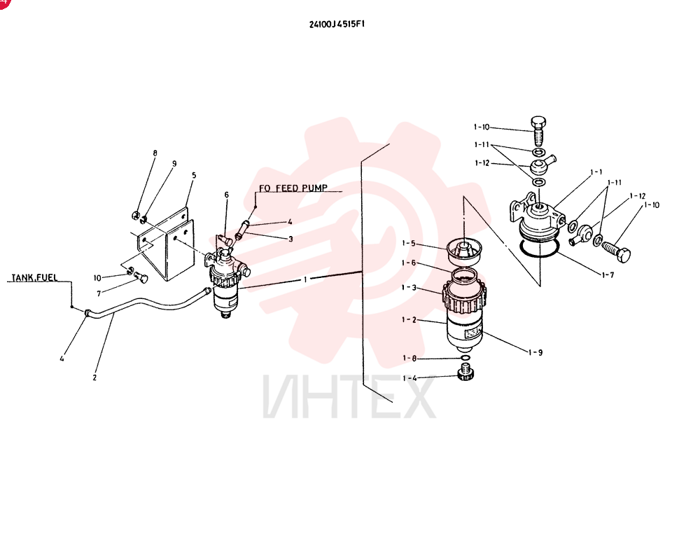 WATER-SEPARATOR GP(CONSISTS OF REF 1 TO 10)