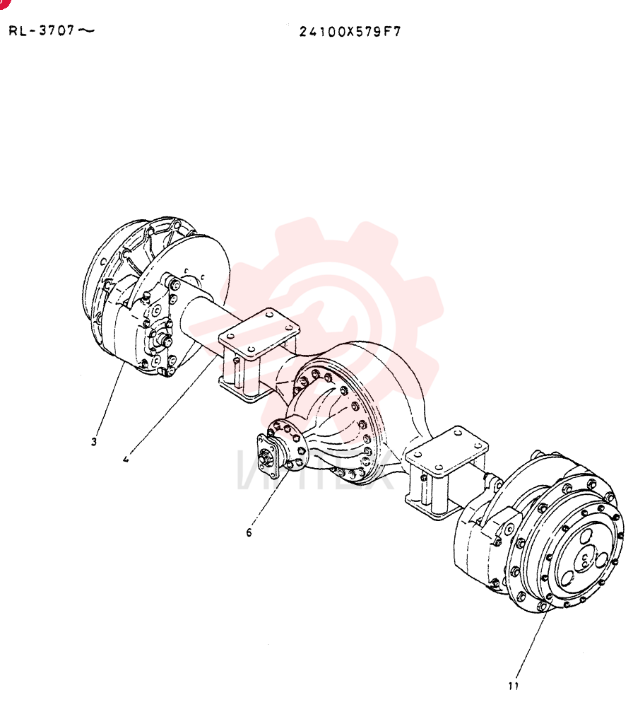 AXLE ASSY. FR. 24100X579F7