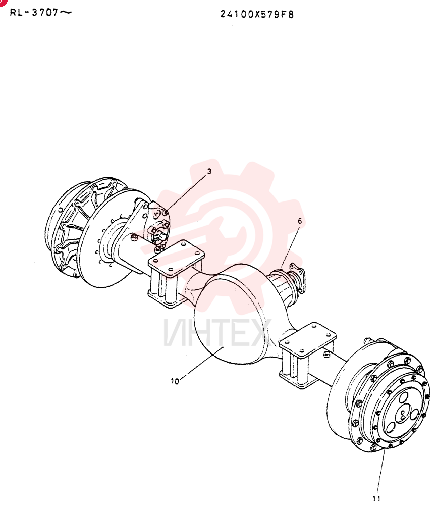 AXLE ASSY. RE. 24100X579F8