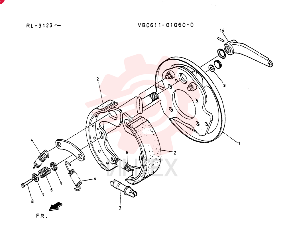 BRAKE ASSY. VB0611-01060-0