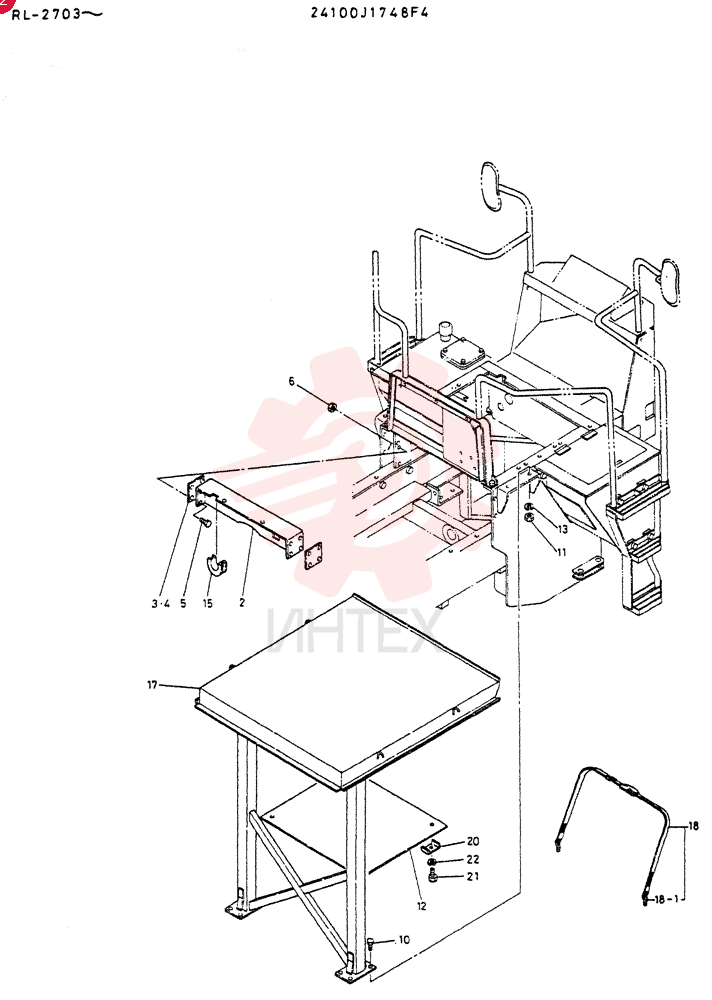 CANOPY GROUP, ROPS 2400J1748F4
