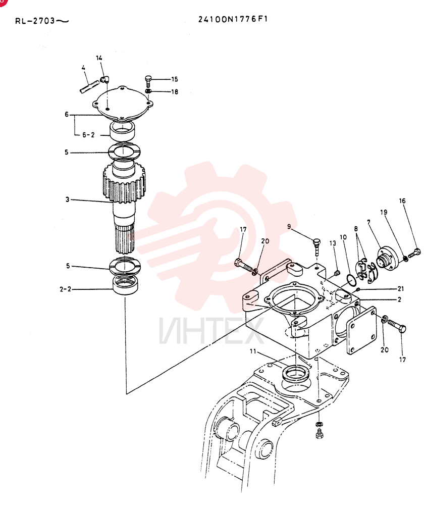 CASE ASSY. GEAR 24100N1776F1