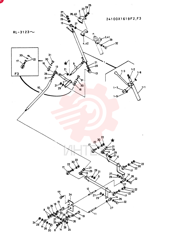CONTROL  GROUP, SHIFT, Serial Range: RL.3123-RL.3142
