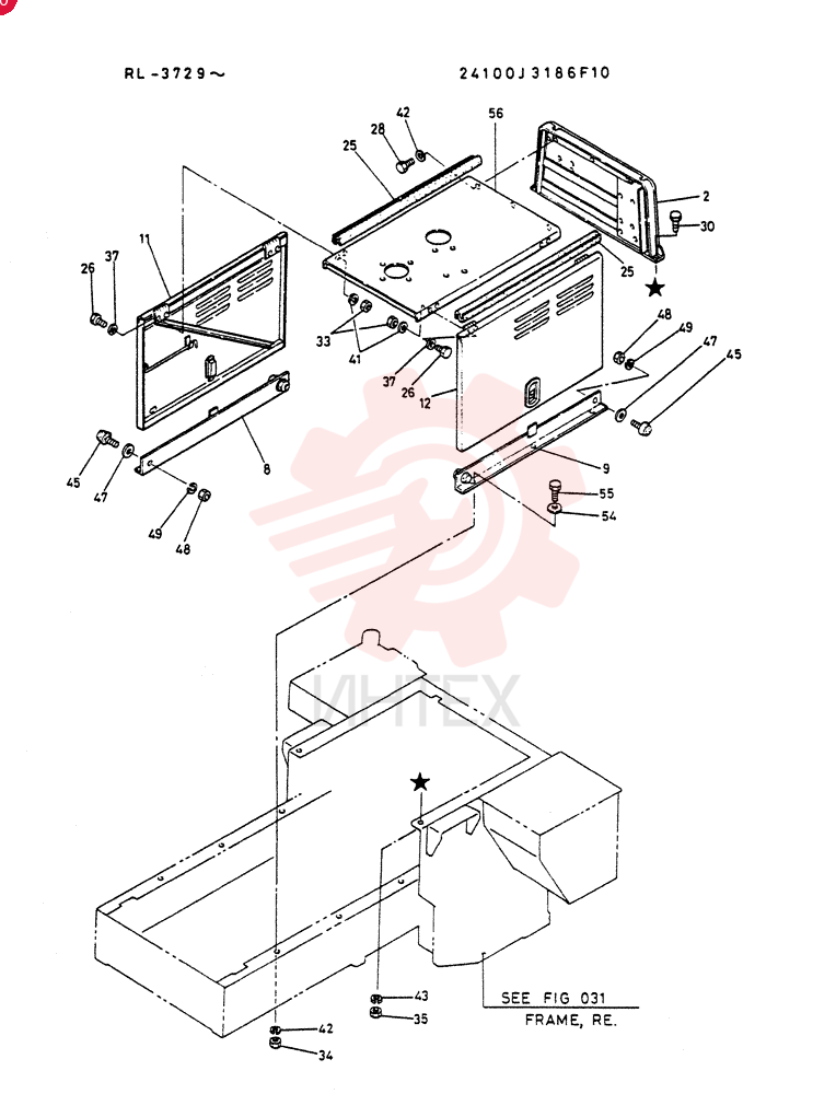 COVER GROUP,  SIDE 24100J3186F10