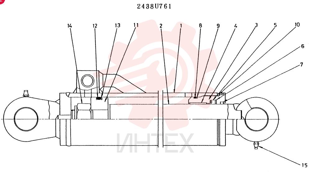 CYLINDER ASSY,CONSISTS OF THE FOOLWING PARTS 2438U761