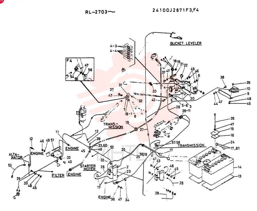 ELEC GROUP, ENGINE, Serial Range: RL.2703-RL.3122