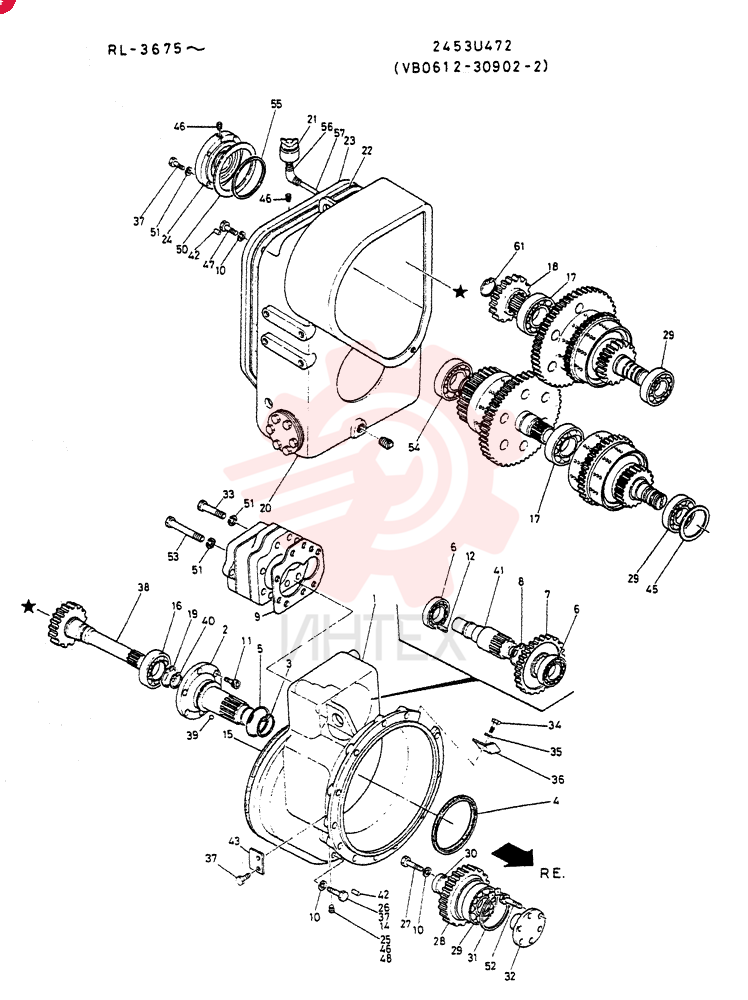 GEAR ASSY, (FOR 3 FWD. 3 RVSE)(VB0612-30902-2)