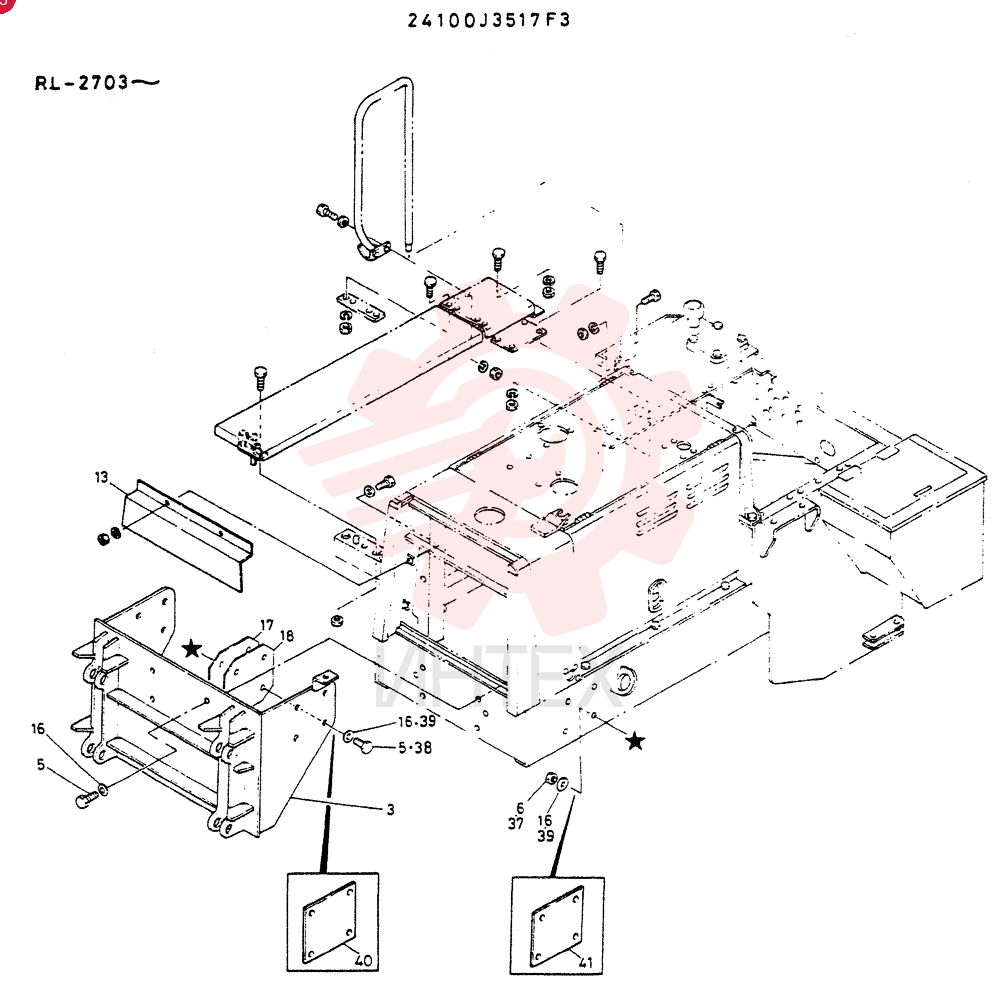 MOUNT GROUP,BACK-HOE 24100J3517F3