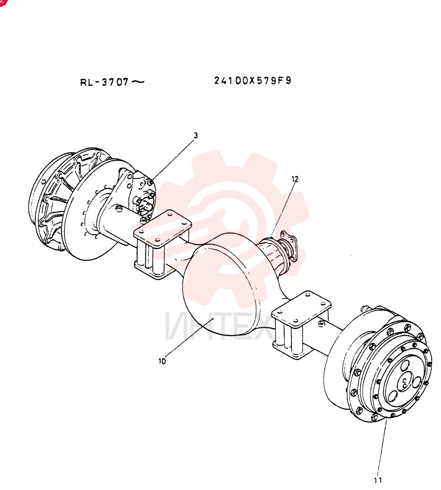 NOSPIN AXLE ASSY, RE. 24100X579F9