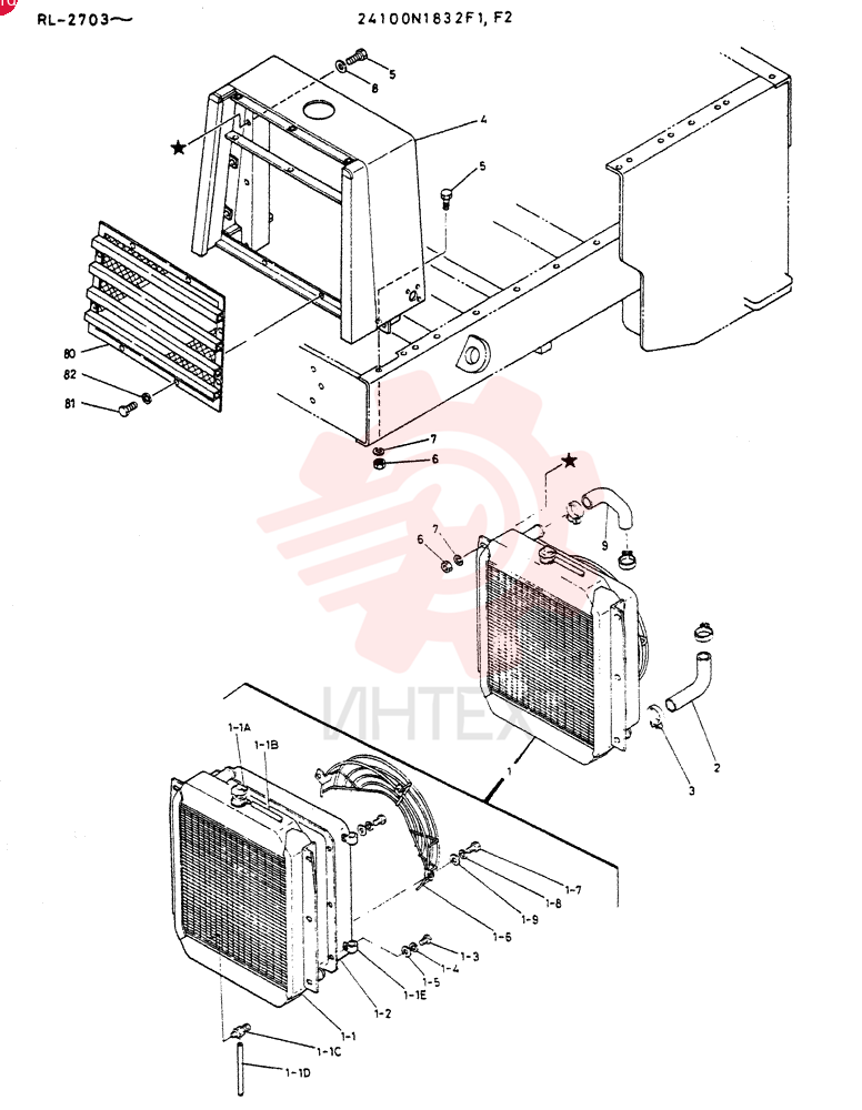 RADIATOR  GROUP, Serial Range: RL.2703-3726