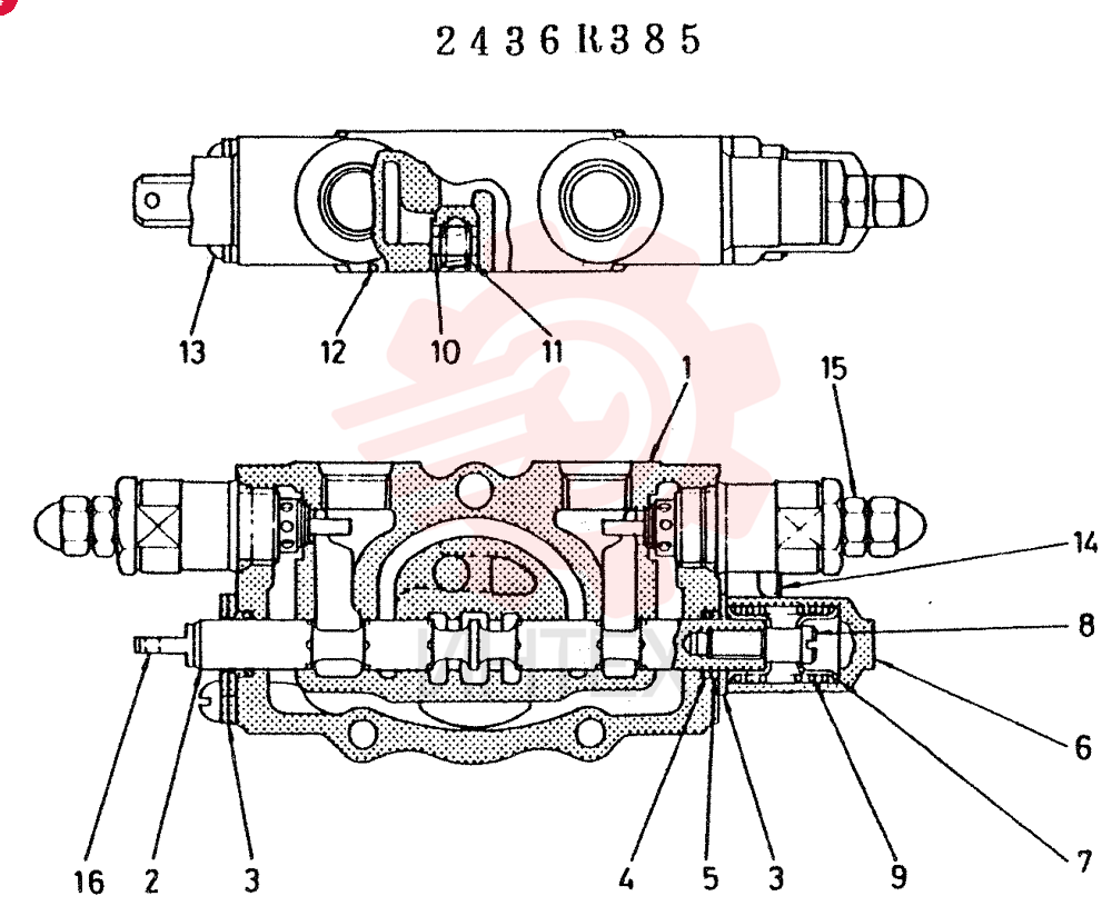 SECTION ASSY, ARM CONSISTS OF REF 1 TO 16