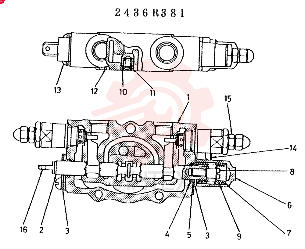 SECTION ASSY, BOOM CONSISTS OF REF 1 TO 16