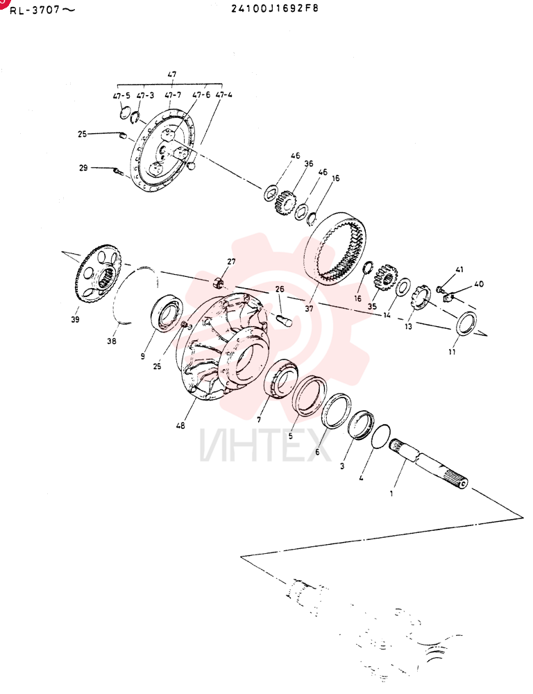 SHAFT & HUB GROUP 24100U1692F8