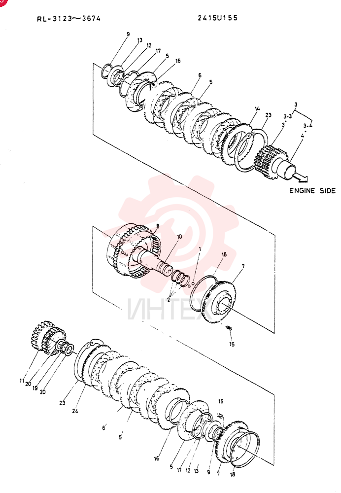 Схема (LK300A) - WHEEL LOADER ASN RL2703 (1/03-12/03) 2415U155