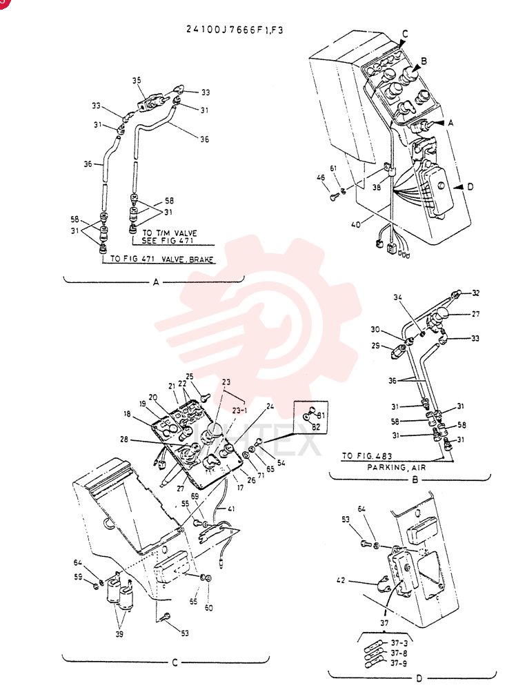 CONTROL   ASSY,   SIDE, Serial Range: RA.1123--1258
