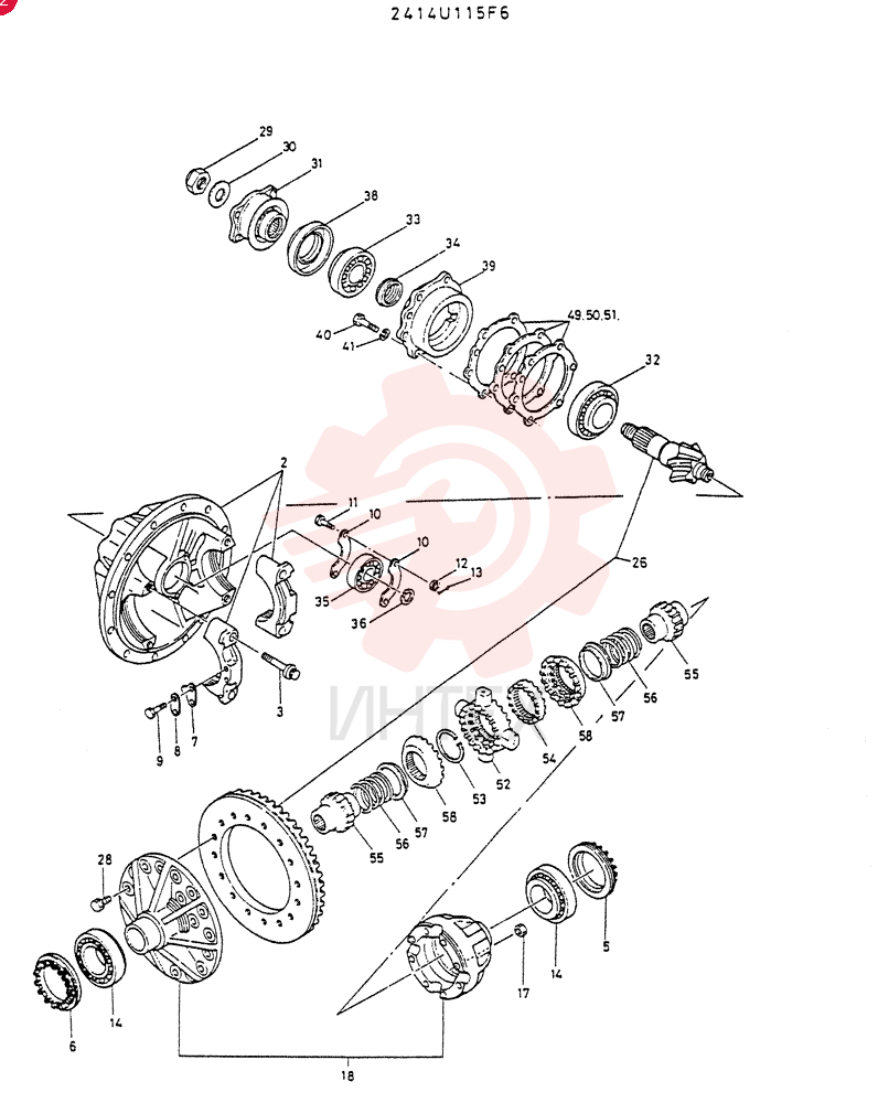 Схема (LK400) - WHEEL LOADER ASN RA1003 (1/03-12/03) 2414U115F6