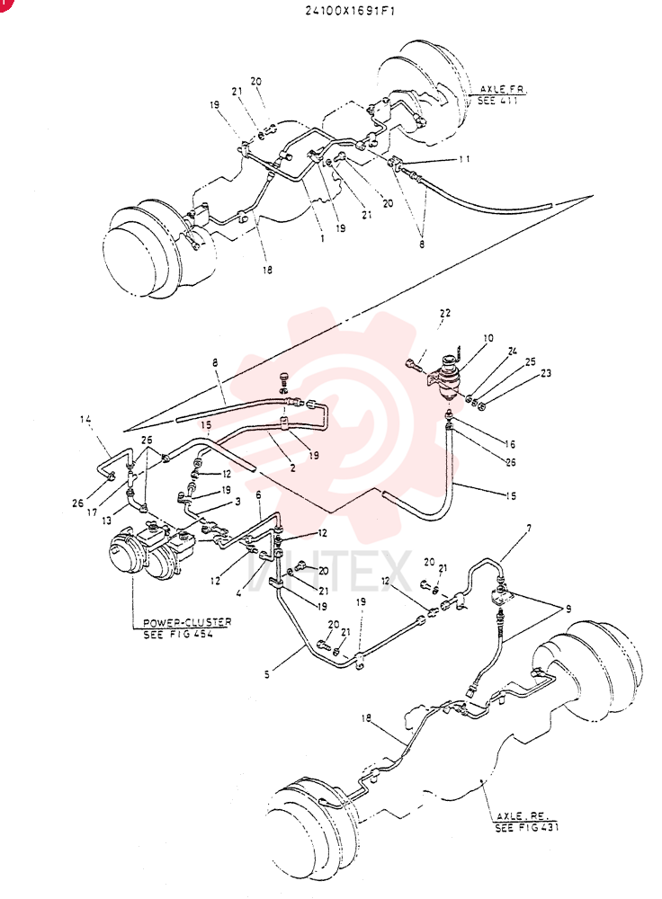 Схема (LK400) - WHEEL LOADER ASN RA1003 (1/03-12/03) 24100X1691F1