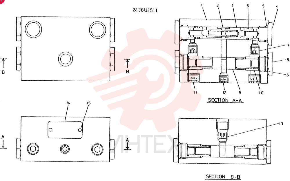 Схема (LK400) - WHEEL LOADER ASN RA1003 (1/03-12/03) 2436U1511