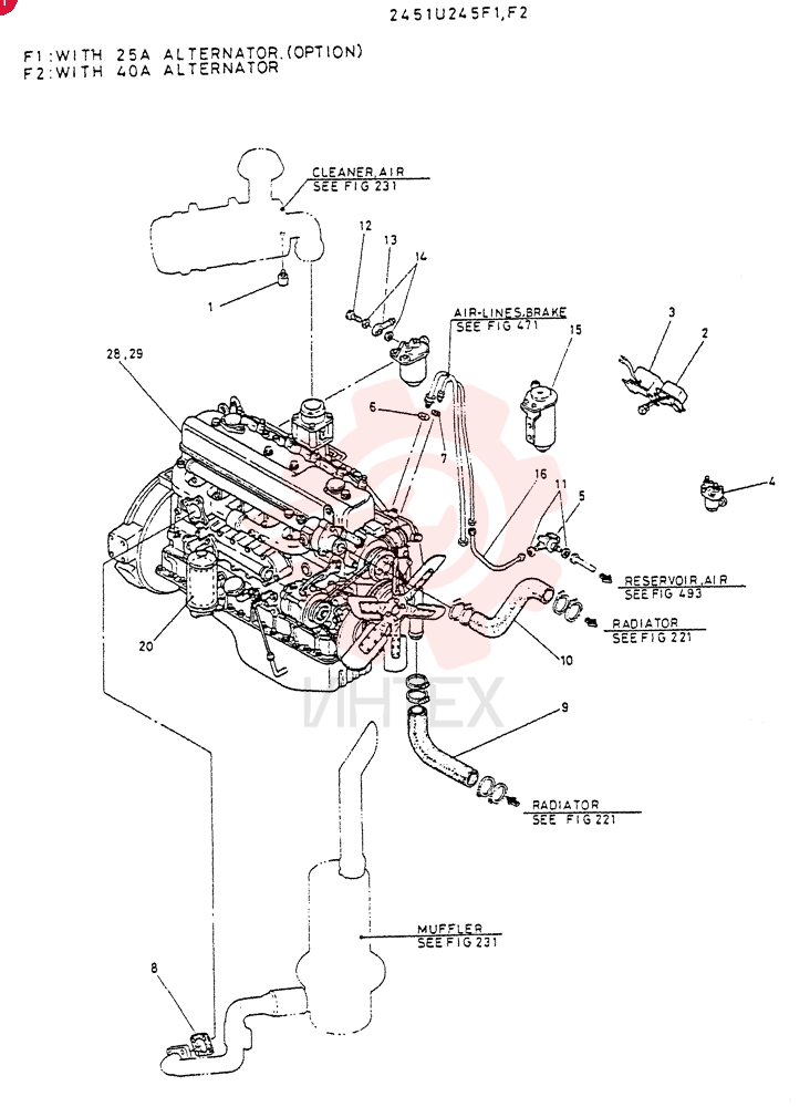 Схема (LK400) - WHEEL LOADER ASN RA1003 (1/03-12/03) 2451U245F2