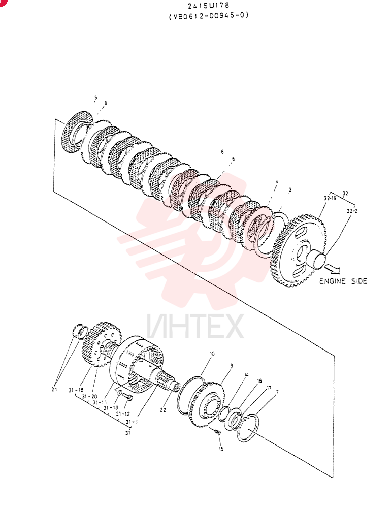 Схема (LK400) - WHEEL LOADER ASN RA1003 (1/03-12/03) 2415U176 (1)