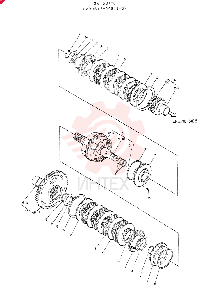 Схема (LK400) - WHEEL LOADER ASN RA1003 (1/03-12/03) 2415U176 (2)