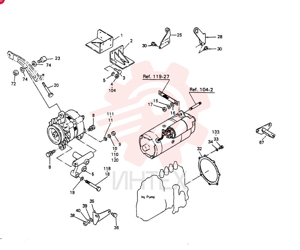 BRACKET.ENGINE FR FRONT (RH), Start Serial: 7901