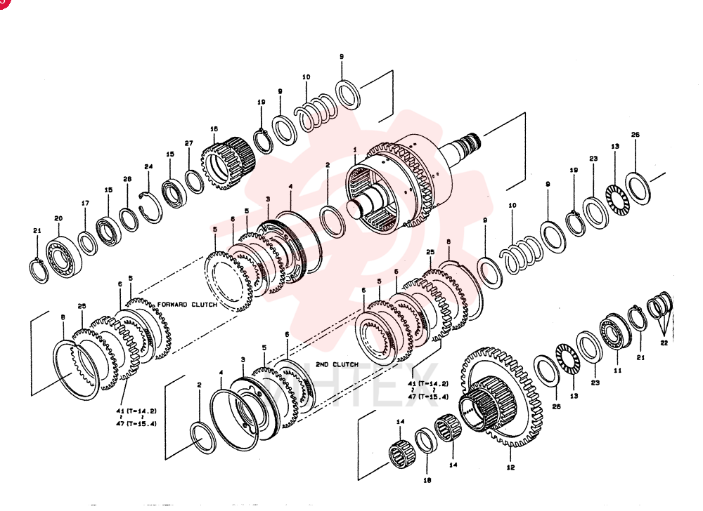 CLUTCH ASSY  1, Start Serial: -