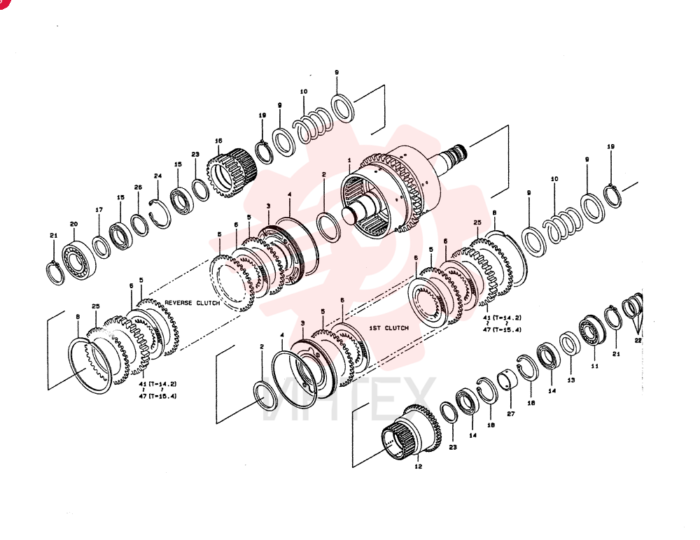 CLUTCH ASSY, Start Serial: 1- KL52301-00430