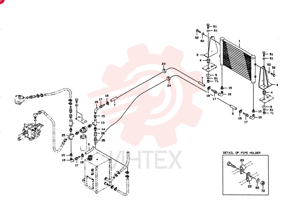 COOLER ASSY.OIL, Start Serial: 4501-