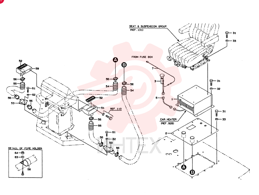 HEATER ASSY, Start Serial: 4501 KL39871-60020 (2)