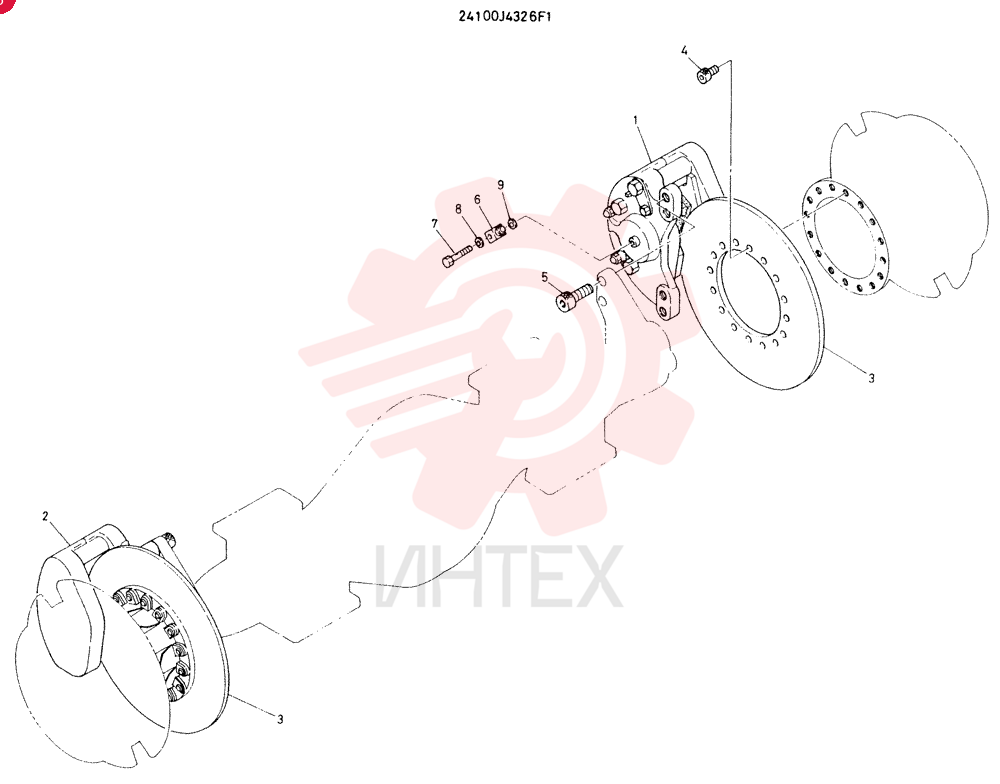 BRAKE GROUP, CONSISTS OF REF 1 TO 9 24100J4326F1
