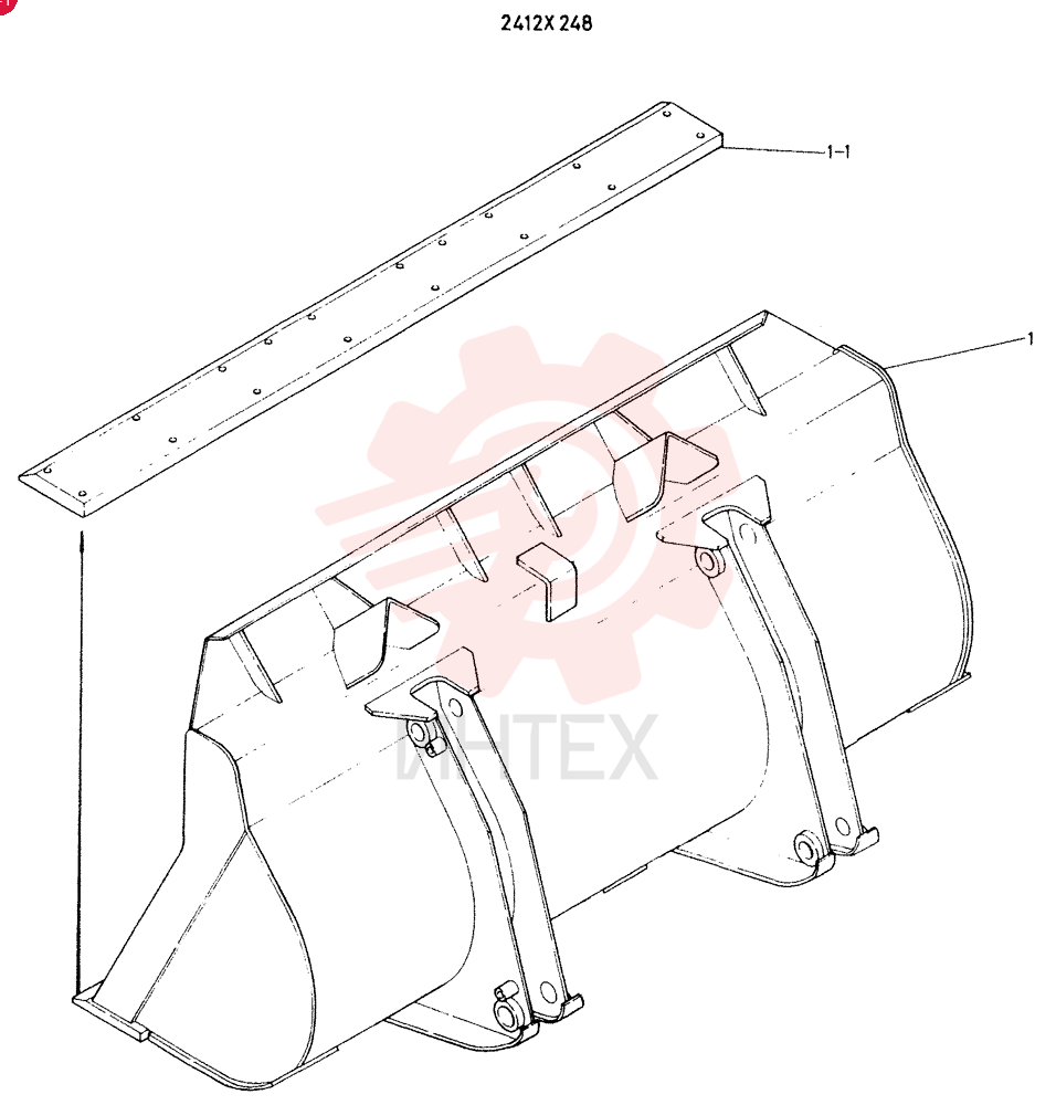 BUCKET ASSY, INCLUDES REF 1-1