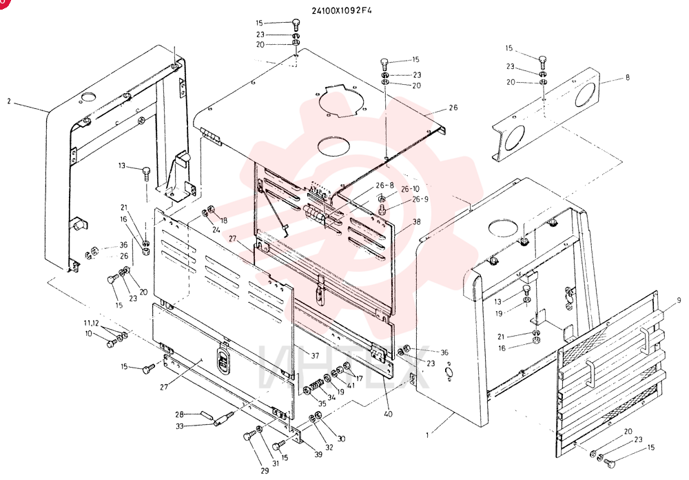 COVER GROUP, SIDE, CONSISTS OF REF 1 TO 41